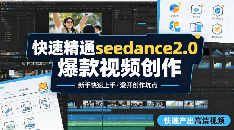 【精】快速精通seedance2.0爆款视频创作,快速产出高清视频,避开大量创作坑点,新手也能快速上手-创客之家