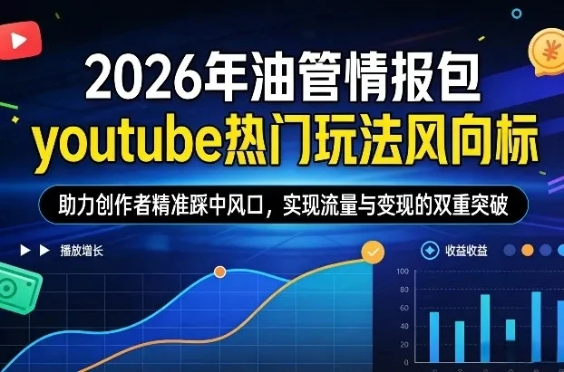 【精】2026年油管情报包，youtube热门玩法风向标，助力创作者精准踩中风口，实现流量与变现的双重突破（更新0330）-创客之家