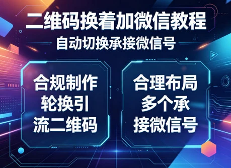 二维码换着加微信教程,自动切换承接微信号,合规制作轮换引流二维码,合理布局多个承接微信号-创客之家