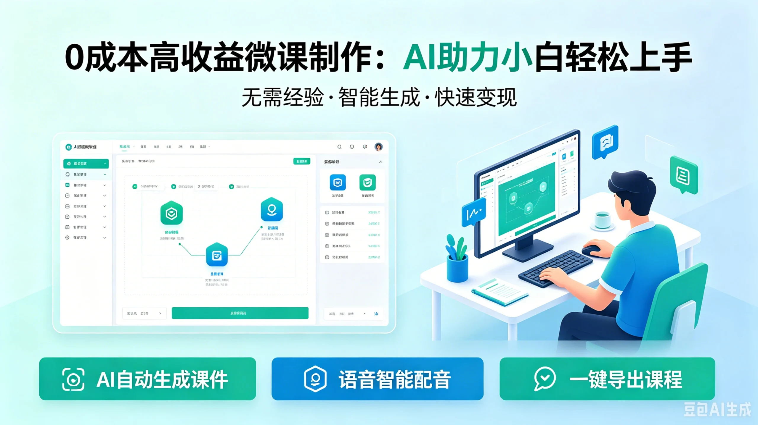 微课制作,0成本高收益,AI助力,小白轻松上手-创客之家