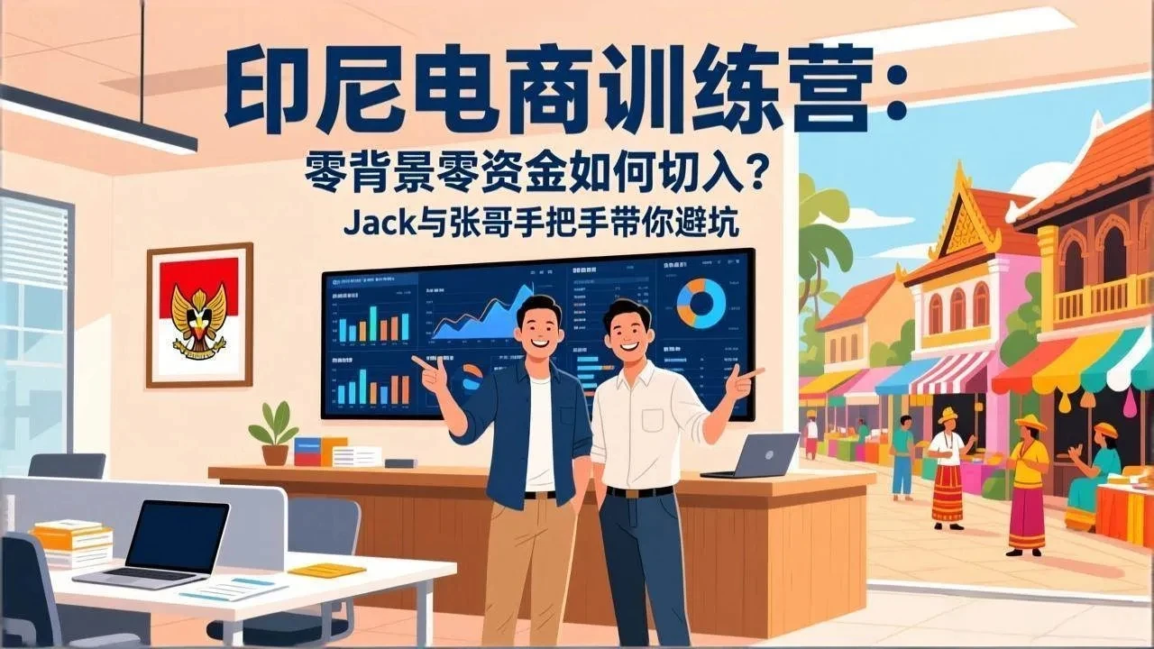 【精】印尼电商训练营：零背景零资金如何切入？Jack与张哥手把手带你避坑-创客之家