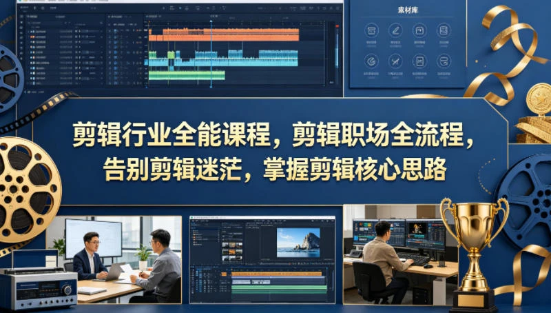 【精】剪辑行业全能课程，剪辑职场全流程，告别剪辑迷茫，掌握剪辑核心思路-创客之家
