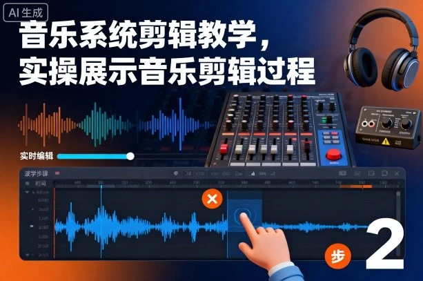 【精】音乐系统剪辑教学,实操展示音乐剪辑过程-创客之家
