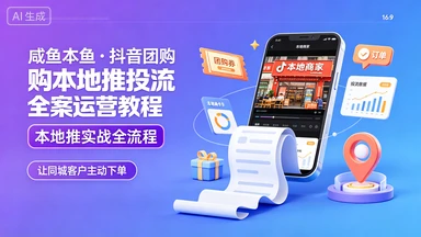 咸鱼本鱼·抖音团购本地推投流全案运营教程-创客之家