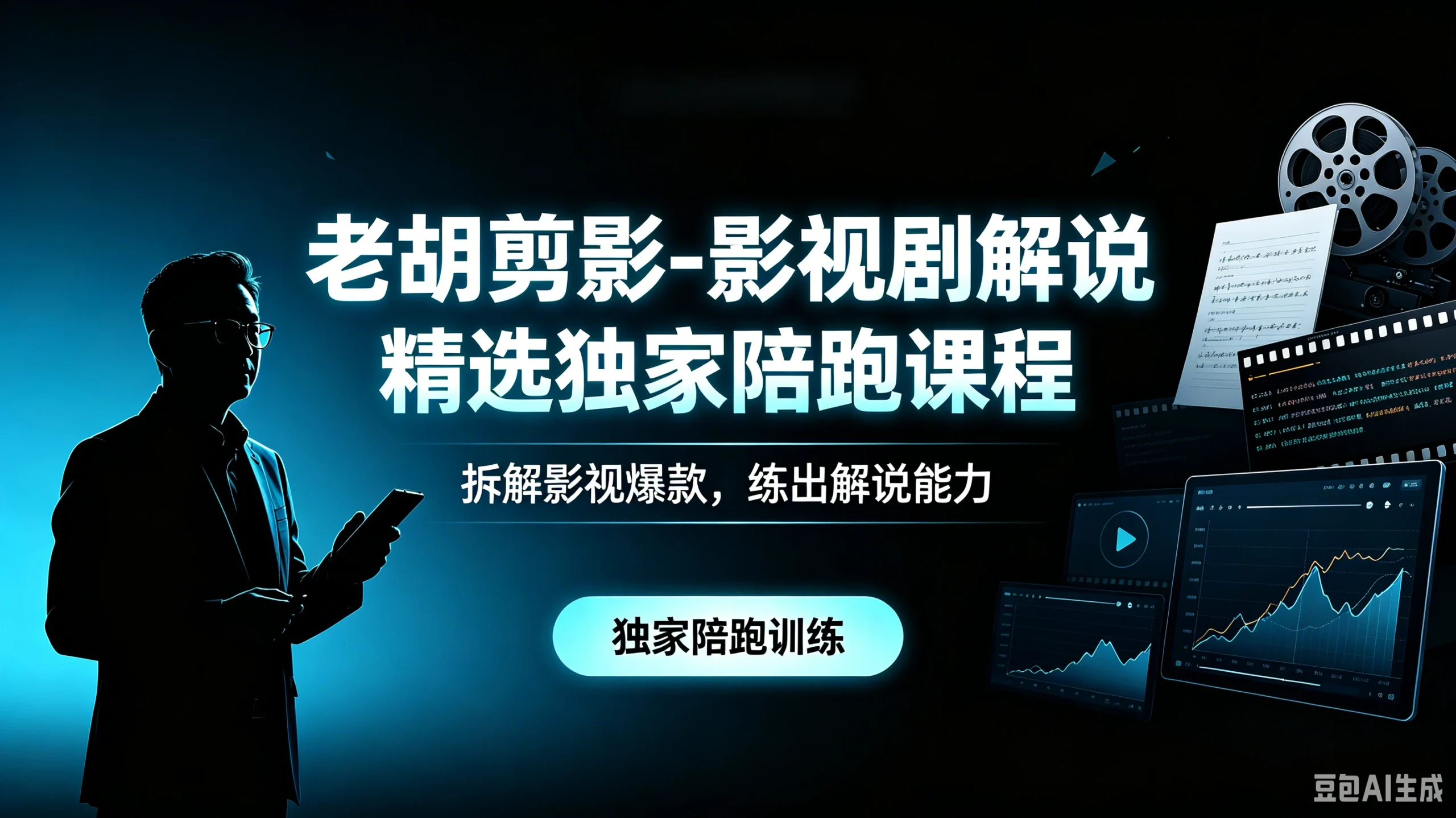 【精】老胡剪影-影视剧解说精选独家陪跑课程，拆解影视爆款，练出解说能力-创客之家