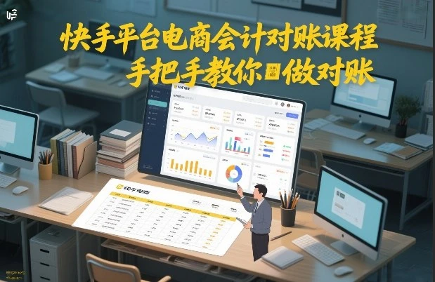 【精】快手平台电商会计对账课程,手把手教你做对账-创客之家