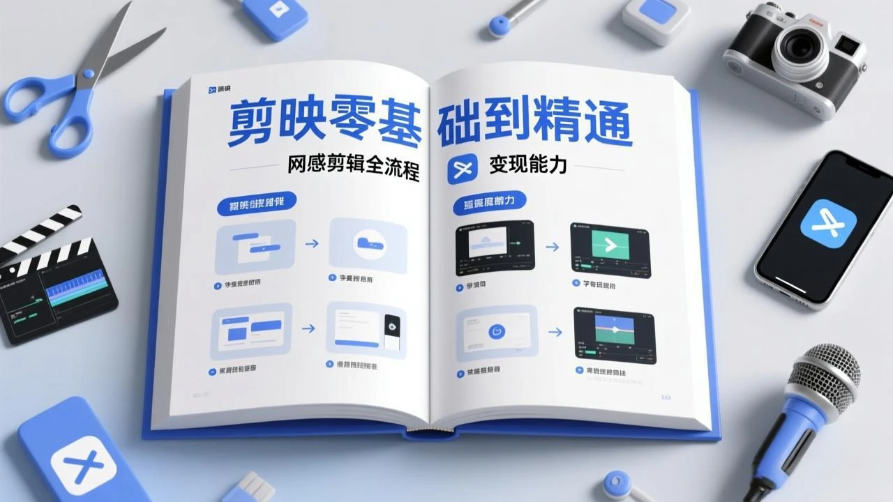 【精】剪映零基础也能快速上手，从入门到精通掌握网感剪辑全流程，掌握能直接变现的剪辑能力-创客之家
